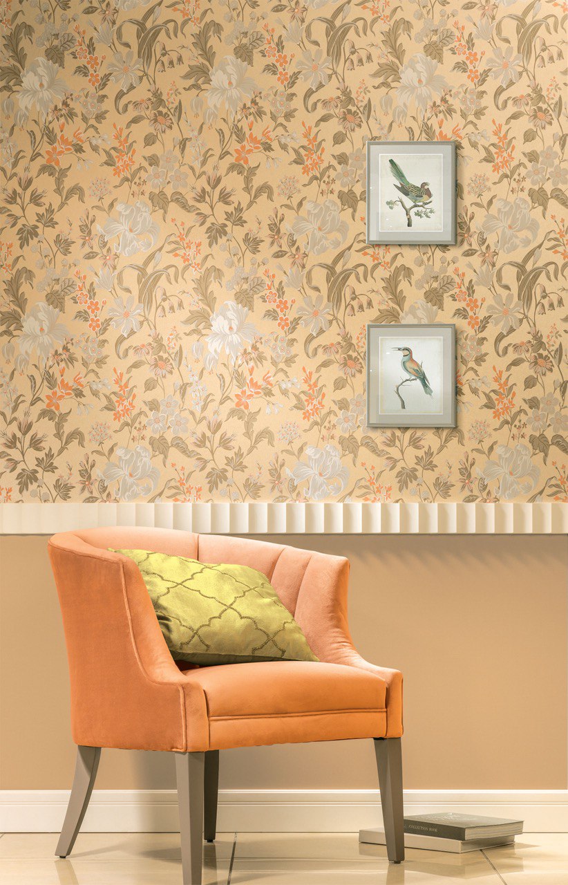 Обои Loymina Equator Flower Bed QTR4 004 10,05×1 фото в интерьере